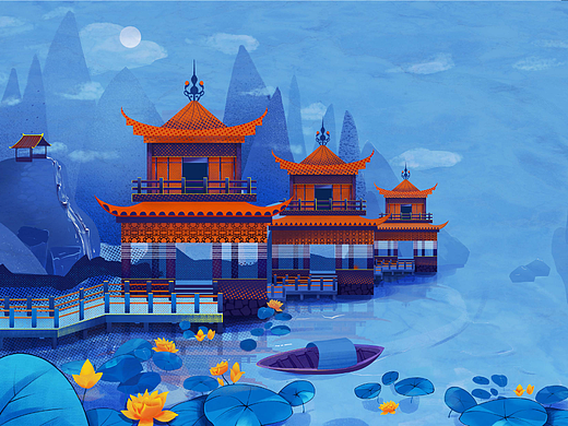 夜下风景（个人主页-ZNjAzNDM3NTI=） - 创作习作 - 站酷设计师布拉格画画原创素材 - 站酷ZCOOL