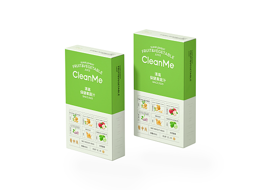 保健果蔬汁品牌设计与包装设计｜CleanMe 清高