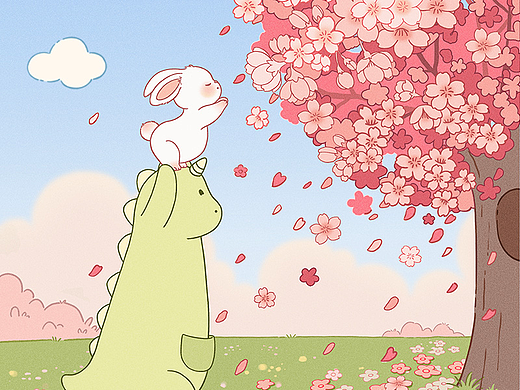 【央视新闻】春天插画｜一起开花 春天快乐（个人主页-ZNjQyMzY0ODA=） - 商业插画 - 站酷设计师方柠Suvi原创素材 - 站酷ZCOOL