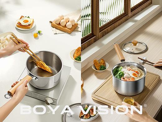 厨具摄影 ｜MINISO 不锈钢奶锅 X BOYA视觉