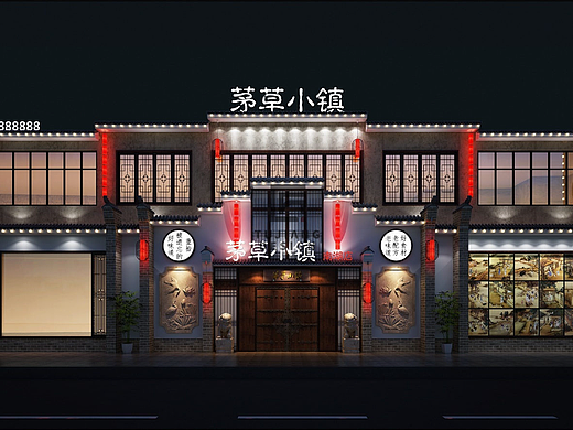 室外门头设计——过目不忘的门头才能吸引顾客眼球