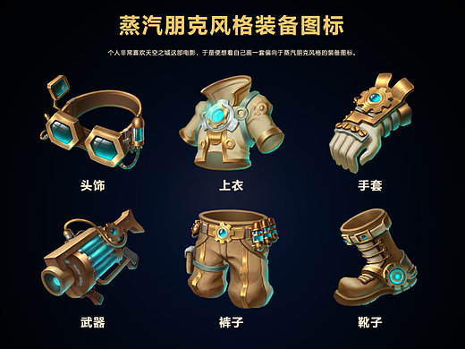 欧美风格 蒸汽朋克风格装备图标