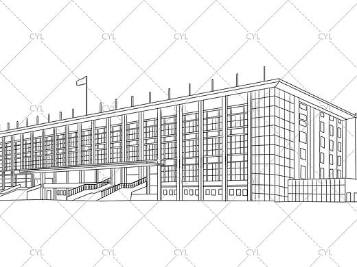建筑插画｜建筑单子｜手绘｜线条稿