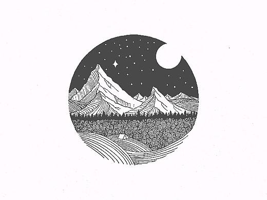 黑白插画
