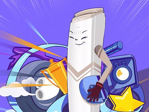 格力电器产品拟人创意插画