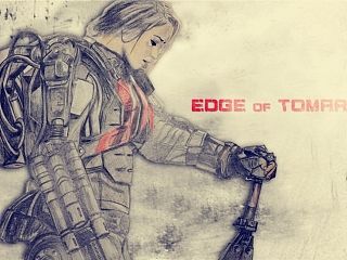 “明日边缘-EDGE of TOMRROW”彩铅绘画海报