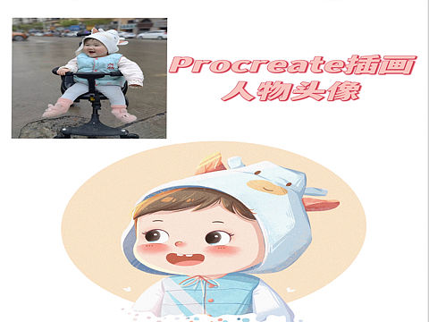 Procreate插画人物头像～（含过程）