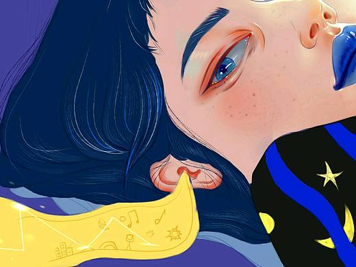 睡在月光里（个人主页-ZMzQ1OTAzODg=） - 创作习作 - 站酷设计师DDDameriy原创素材 - 站酷ZCOOL