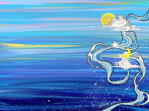 日月星辰（個人主頁-ZMzQ1OTEwNjQ=） - 其他平面 - 站酷設計師MistyMa原創(chuàng)素材 - 站酷ZCOOL