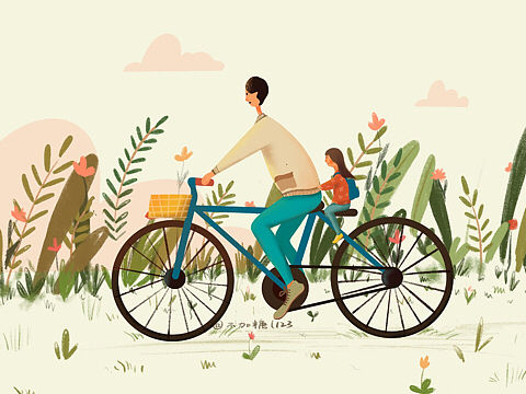 父亲节 插画（个人主页-ZMzYzNTYzNDA=） - 创作习作 - 站酷设计师精致的猪女孩原创素材 - 站酷ZCOOL