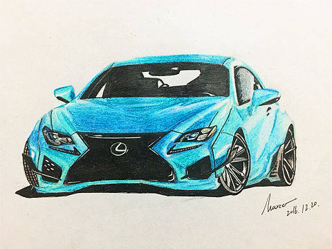 手绘彩绘 雷克萨斯RC-F