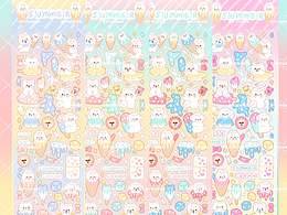 咕卡貼紙|夏日冰淇淋