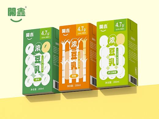 開鑫浓豆乳包装设计-健康浓豆乳