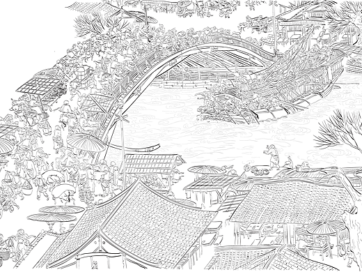 清明上河图05（虹桥）