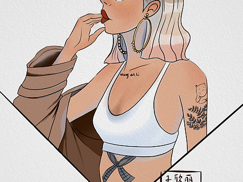 日常更新啦，插画练习，求指导（个人主页-ZNDc3OTA5OTY=） - 创作习作 - 站酷设计师雪梨儿插画原创素材 - 站酷ZCOOL