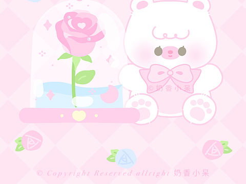 原创壁纸｜奶糖熊系列｜和奶糖一起甜蜜蜜！！！