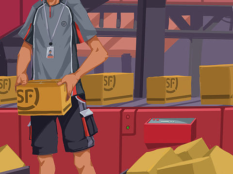 關(guān)于順豐的二三事（個人主頁-ZMzU2Mjk5MTY=） - 商業(yè)插畫 - 站酷設(shè)計師宇宙人實驗體二子原創(chuàng)素材 - 站酷ZCOOL