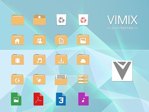 Vimix“谷歌设计元素”文件夹图标设计