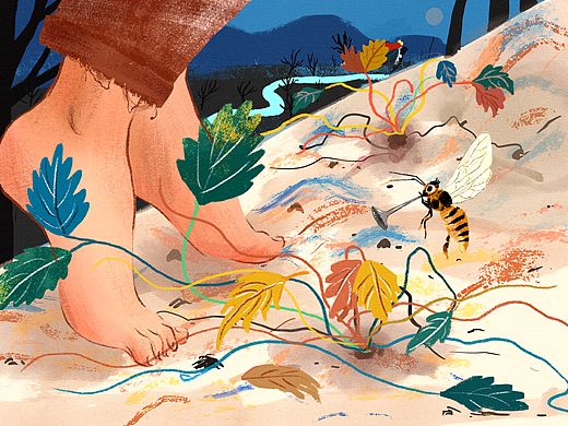 踏入春天（个人主页-ZNTE0OTUzODQ=） - 绘本 - 站酷设计师刀山耳女Sunbana原创素材 - 站酷ZCOOL