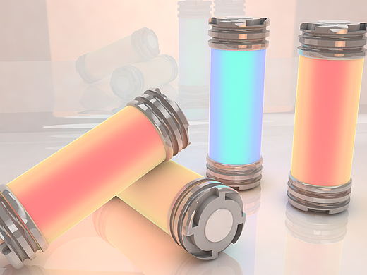 C4D彩色灯管小练习