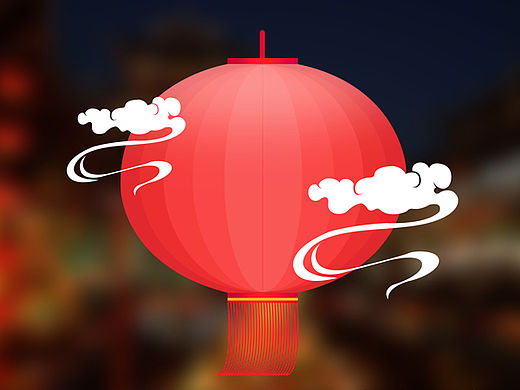  春节灯笼PSD素材