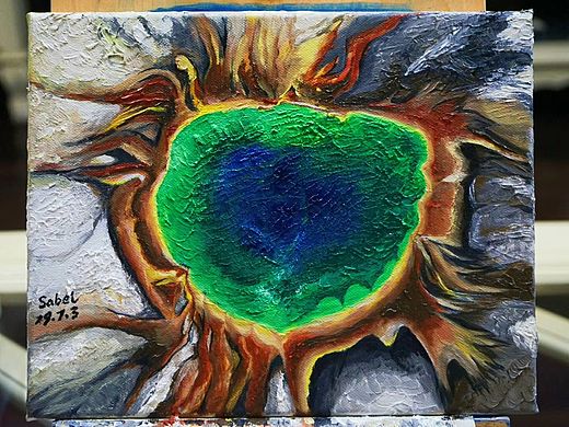 油画X大棱镜湖（个人主页-ZNTI3NjIwNzY=） - 绘画 - 站酷设计师SaBeL13原创素材 - 站酷ZCOOL