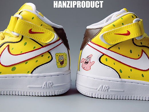 HANZI PRODUCT AIR FORCE 1 海绵宝宝 球鞋定制