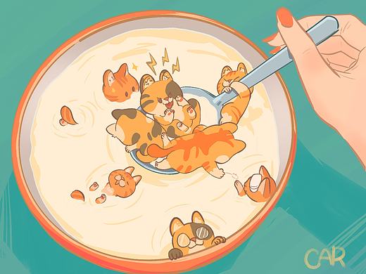 来点麦片！（个人主页-ZNDcxNDA5MzY=） - 儿童插画 - 站酷设计师河豚王原创素材 - 站酷ZCOOL