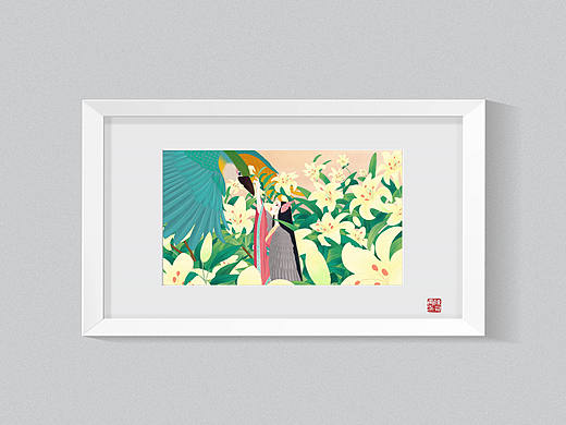 《中国神怪》系列插画作品——姑获鸟