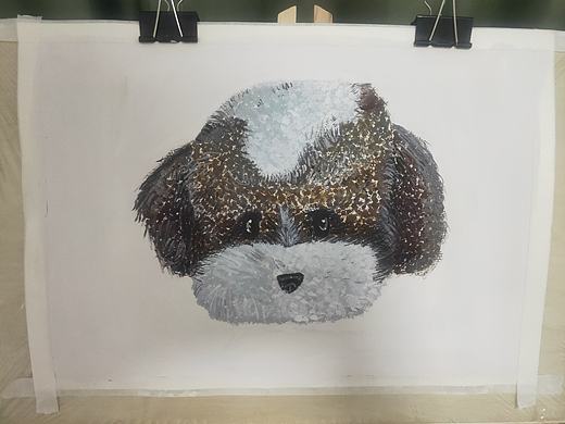 水粉狗狗