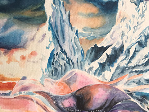 手绘水彩画科幻电影大片即视感