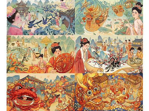 中国传统节日插画