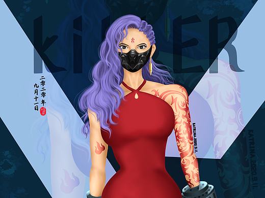 killer（个人主页-ZNDc2MzI5NTY=） - 艺术插画 - 站酷设计师LTKatrina原创素材 - 站酷ZCOOL