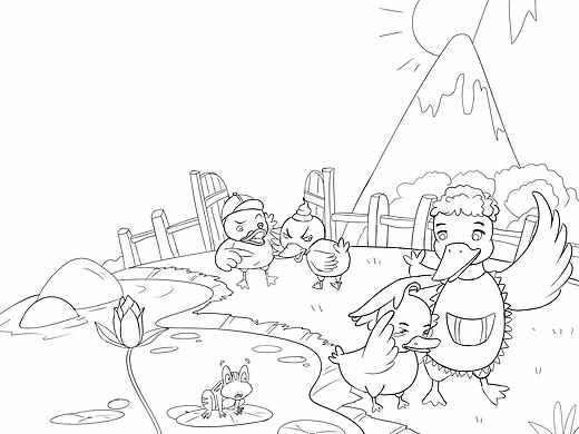丑小鸭线稿（个人主页-ZMjAzOTQ5NDg=） - 商业插画 - 站酷设计师信仰_原创素材 - 站酷ZCOOL