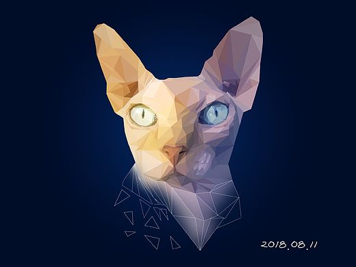 无毛猫 Low ploy（个人主页-ZMjk1NzEyMDQ=） - 其他平面 - 站酷设计师一只崽子原创素材 - 站酷ZCOOL