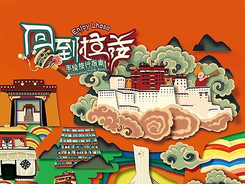 回到拉萨手绘地图
