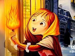 重现卖火柴的小女孩……3D立体画