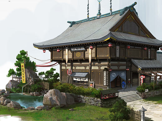 日式建筑设计附步骤图及细节刻画