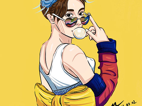 人物插画（个人主页-ZNTE3ODA4NzI=） - 创作习作 - 站酷设计师moira茸原创素材 - 站酷ZCOOL