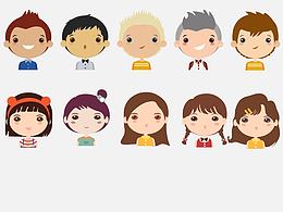 sketch 扁平卡通小人物