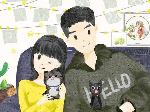 余生有你，足以。（個(gè)人主頁(yè)-ZMzAzMzAxMDA=） - 藝術(shù)插畫 - 站酷設(shè)計(jì)師一條自稱仙女的魚原創(chuàng)素材 - 站酷ZCOOL