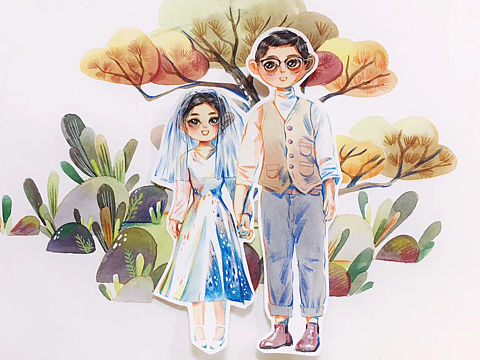 #存图#婚礼主题插画