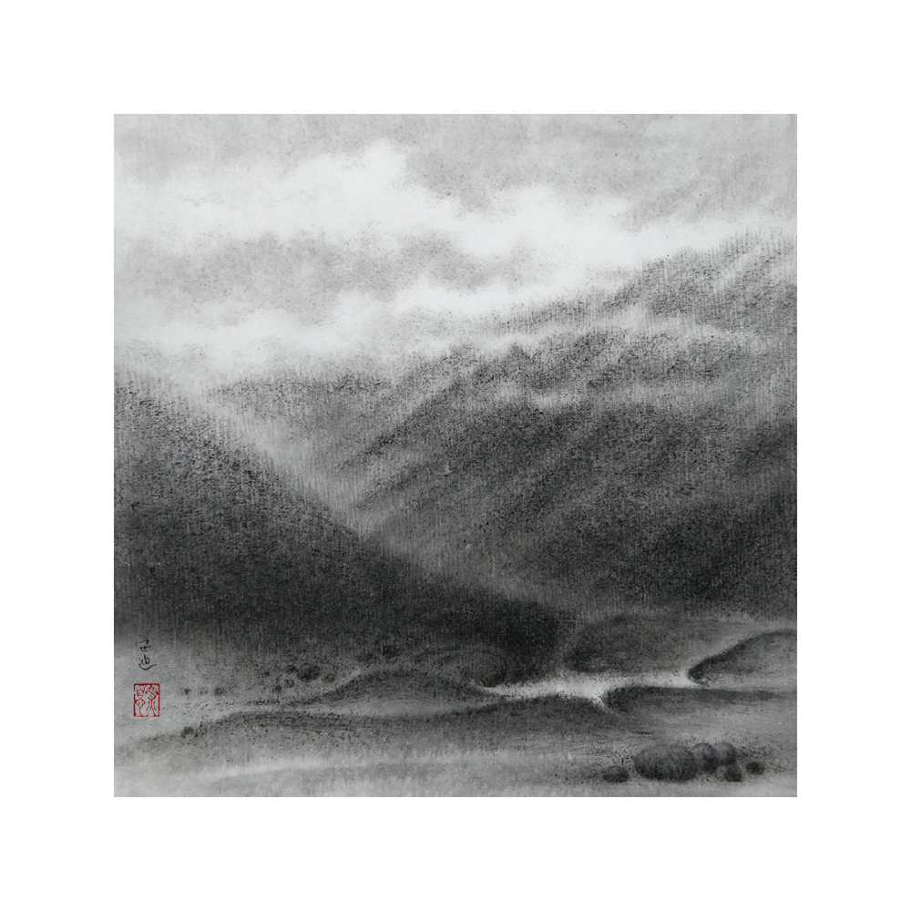 下过雨的灰色黄昏