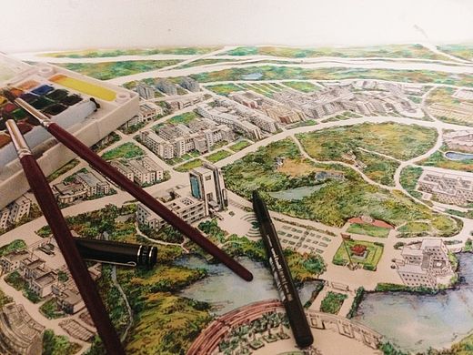 南昌大学手绘地图