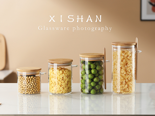 玻璃储物罐丨一组极简风储物罐 拍摄作品
