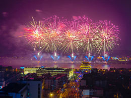 長沙橘子洲五一煙花