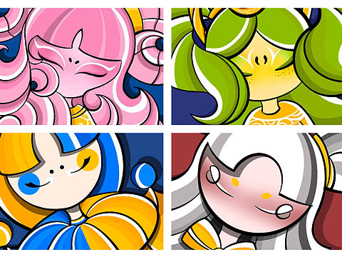 十二星座系列-白羊、金牛、双子、巨蟹