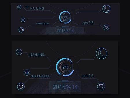 科技类UI创意    天气
