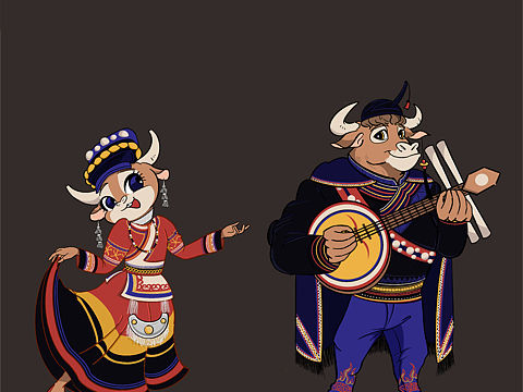 彝族餐厅ip形象