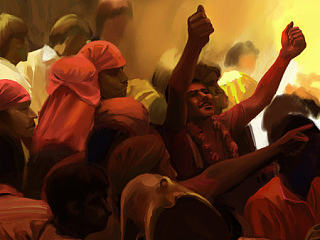 illustration:印度人庆丰收